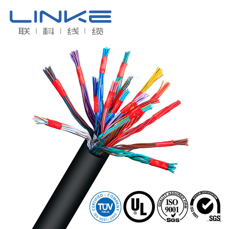 Kustomisasi 16 AWG 1 Pasangan Kabel energi baru padat dengan PVC Foil Shield dan PVC Jacket EV Charger Cable