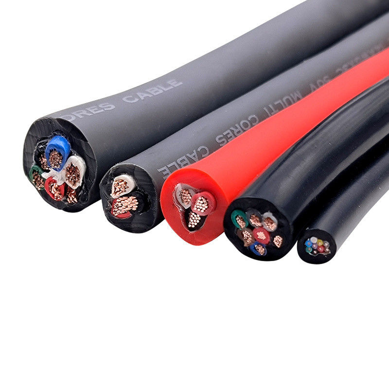 Kabel Pengisi Daya EV 105 Derajat AC 300/500V Konduktor Tembaga Murni Isolasi Silikon untuk Koneksi Mobil Pintar