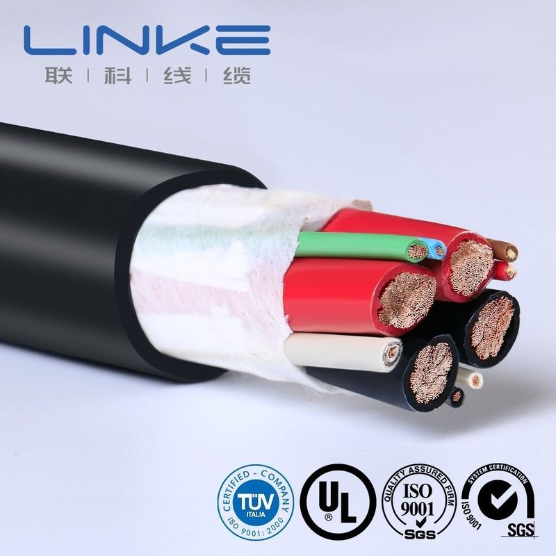 Kabel Pengisi Daya EV 105 Derajat AC 300/500V Konduktor Tembaga Murni Isolasi Silikon untuk Koneksi Mobil Pintar