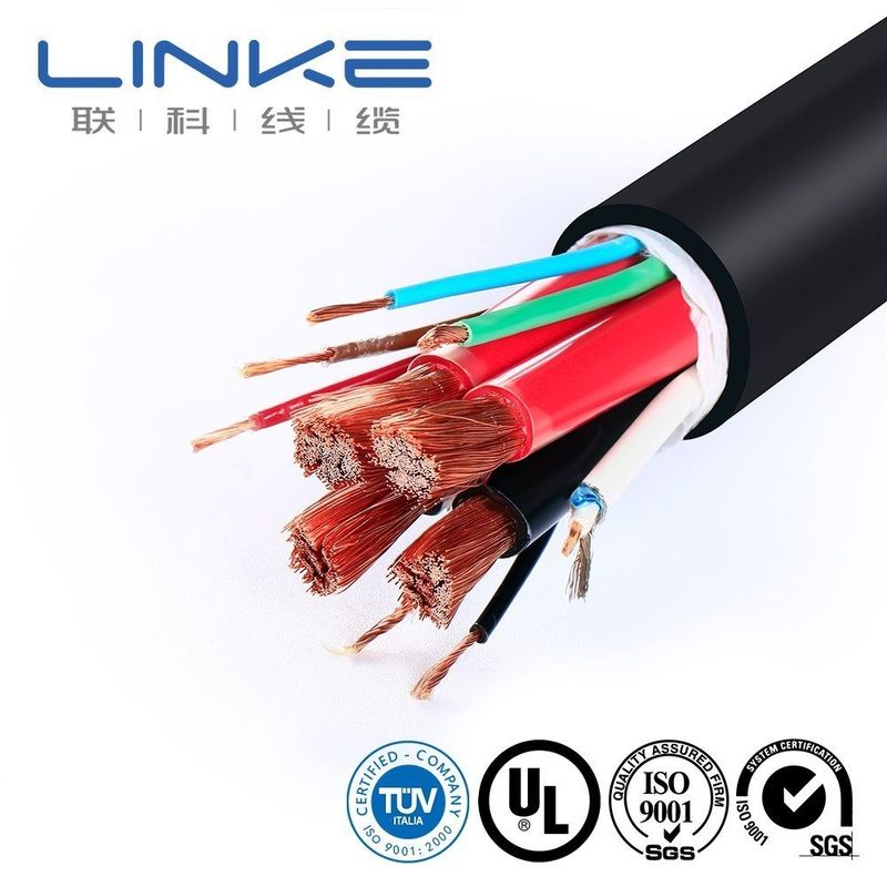 Kabel Pengisi Daya EV 105 Derajat AC 300/500V Konduktor Tembaga Murni Isolasi Silikon untuk Koneksi Mobil Pintar