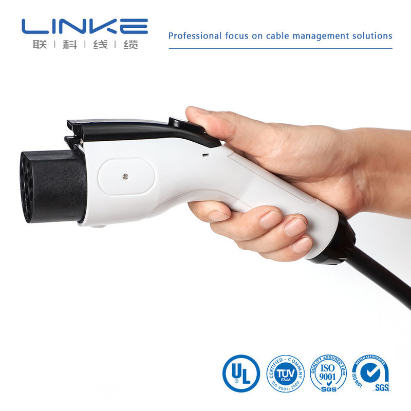 32A 7kw 16A Kabel Pengisi daya EV Kabel pengisian kendaraan listrik dengan jaket TPE dan panjang yang dapat disesuaikan