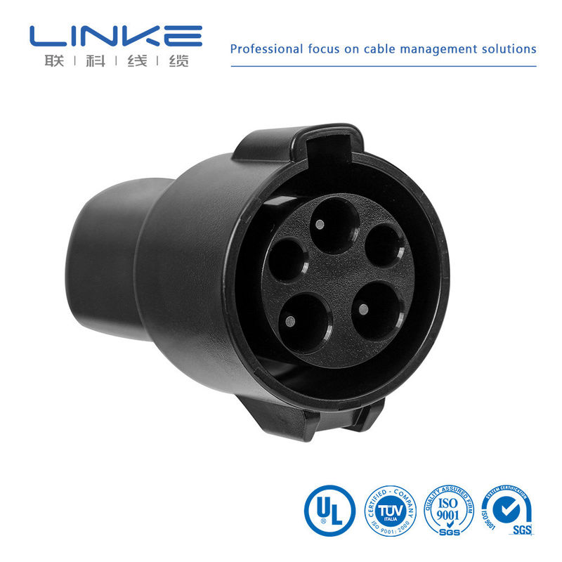 Kabel pengisi daya kendaraan listrik 5m 16A 32A TUV Sud Sertifikasi AC Station Connector Plug