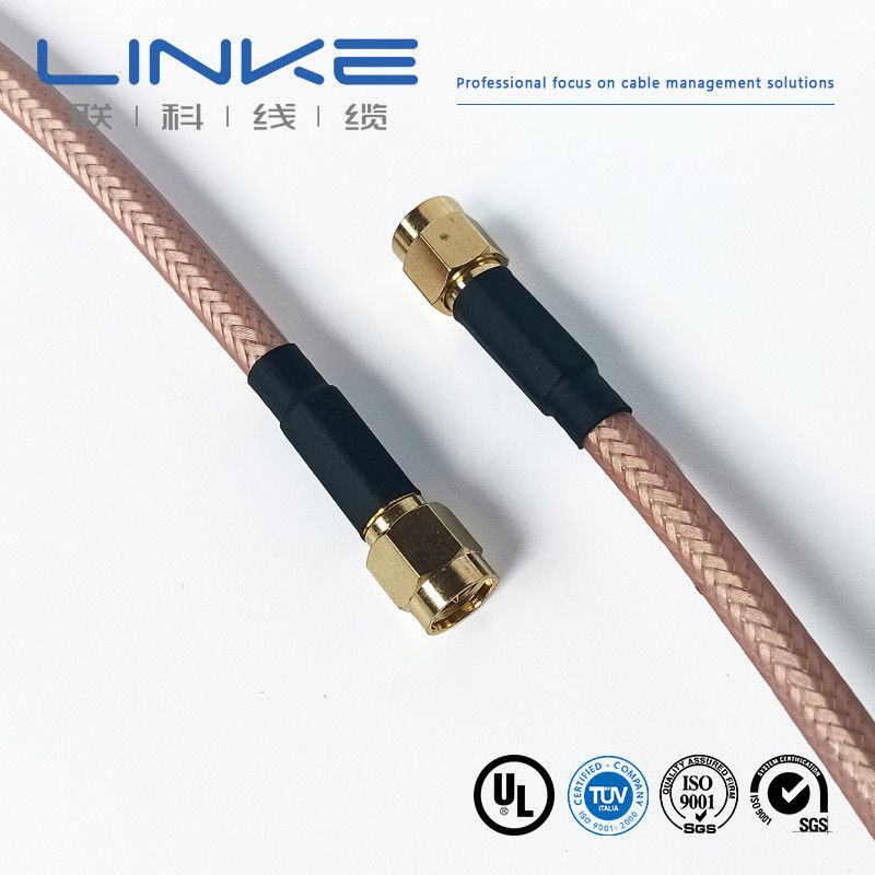 Wurth Elektronik RG142 kabel koaksial 50 Ω, 4,95mm OD SMA laki-laki untuk SMA laki-laki putih Kabel kendaraan energi baru