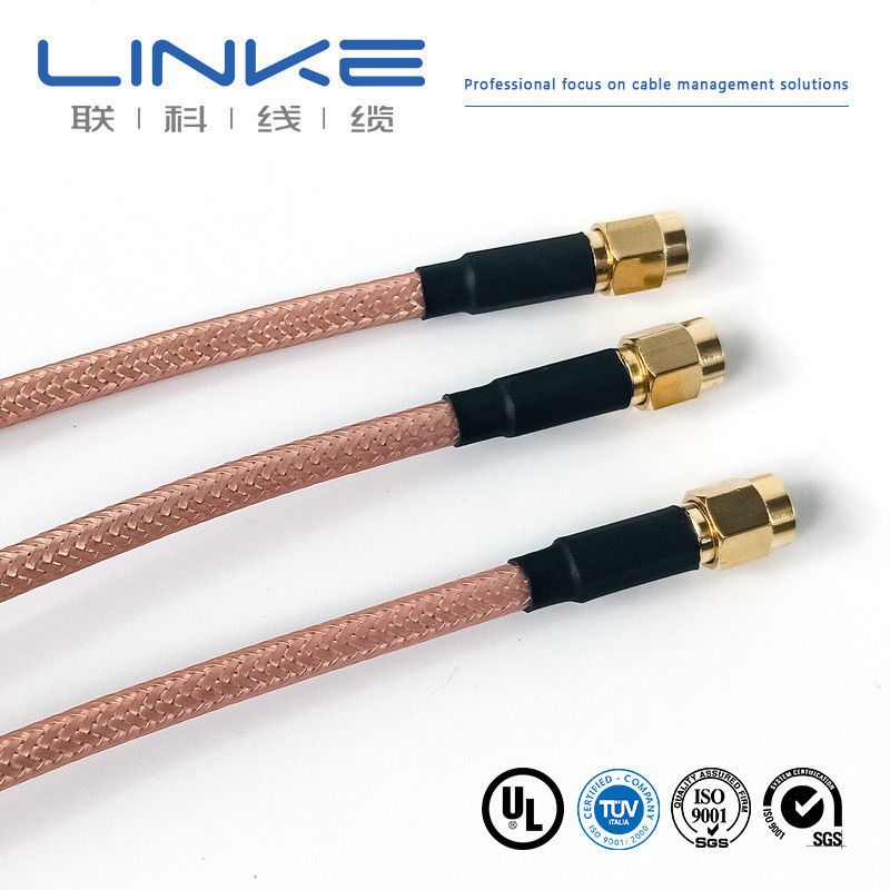 Wurth Elektronik RG142 kabel koaksial 50 Ω, 4,95mm OD SMA laki-laki untuk SMA laki-laki putih Kabel kendaraan energi baru