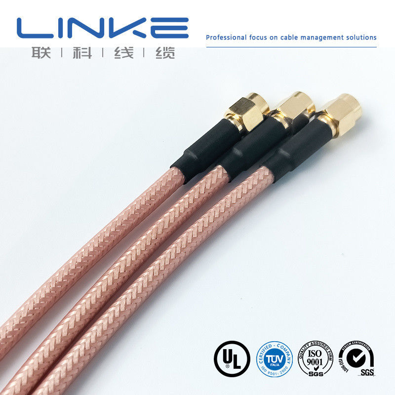 Wurth Elektronik RG142 kabel koaksial 50 Ω, 4,95mm OD SMA laki-laki untuk SMA laki-laki putih Kabel kendaraan energi baru