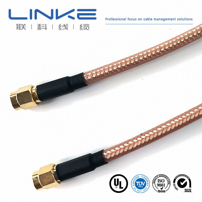 Wurth Elektronik RG142 kabel koaksial 50 Ω, 4,95mm OD SMA laki-laki untuk SMA laki-laki putih Kabel kendaraan energi baru