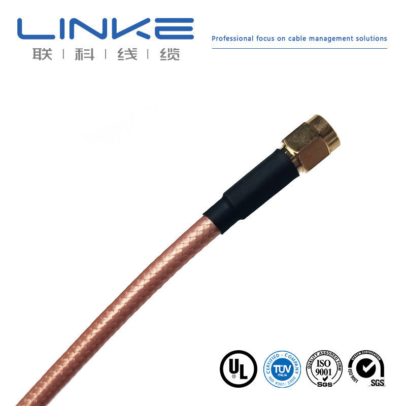 Wurth Elektronik RG142 kabel koaksial 50 Ω, 4,95mm OD SMA laki-laki untuk SMA laki-laki putih Kabel kendaraan energi baru