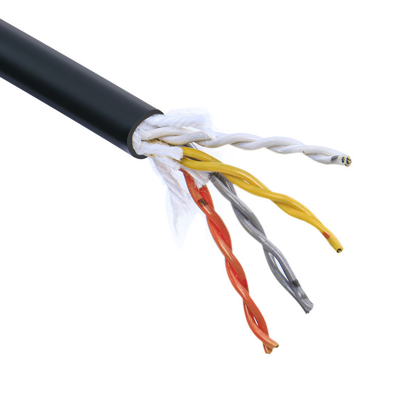 Kabel Data Berpelindung Kustom CAT6 FTP dengan Selubung LSZH Tahan Api untuk Transmisi Data Berkecepatan Tinggi