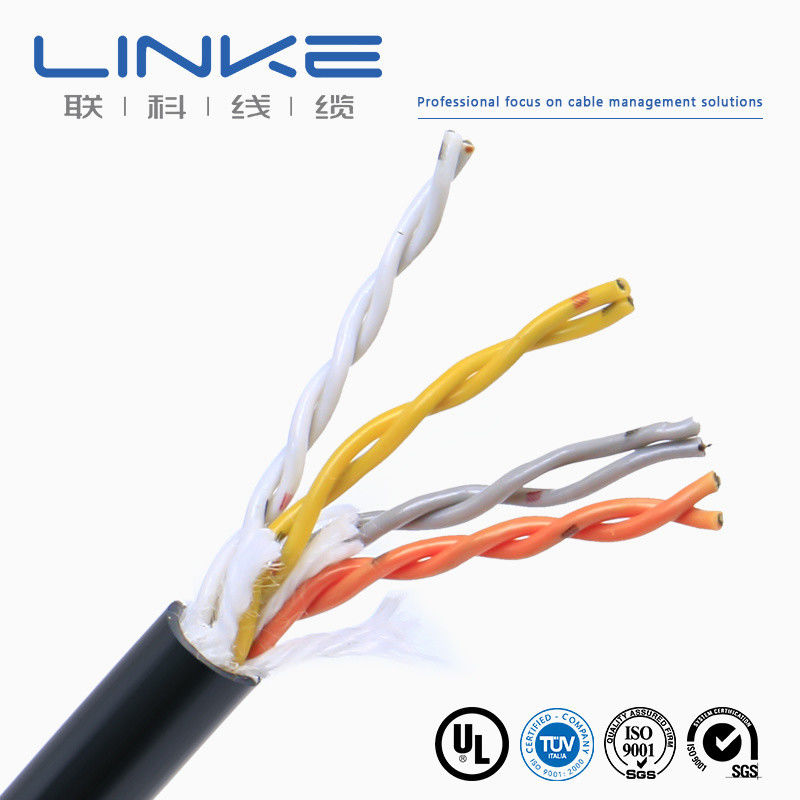 Kabel Data Berpelindung Kustom CAT6 FTP dengan Selubung LSZH Tahan Api untuk Transmisi Data Berkecepatan Tinggi