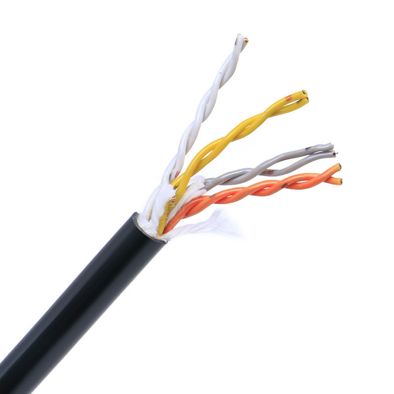 Kabel Data Berpelindung Kustom CAT6 FTP dengan Selubung LSZH Tahan Api untuk Transmisi Data Berkecepatan Tinggi