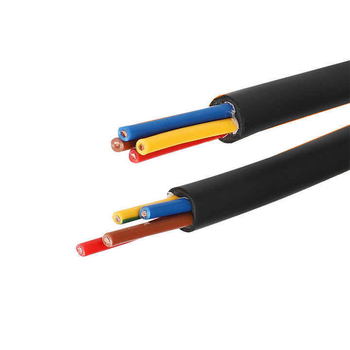 Fleksibel PVC bundar Kabel Elevator Listrik Lift dengan merajut Kabel Crane UV-Resistance Kontinyu Flex Rating Wire