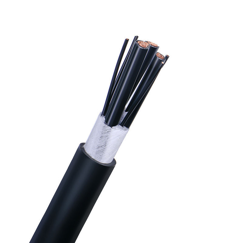 Kabel koaksial jaket PVC hitam RG6 / Rg58 / Rg11 / Rg59 untuk pengawasan video