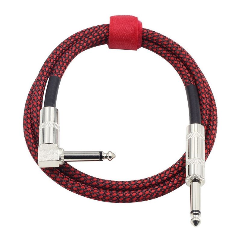 Kabel Audio Instrumen Listrik 10FT 3m Jack To Jack Konektor Khusus 6.35mm Opsi