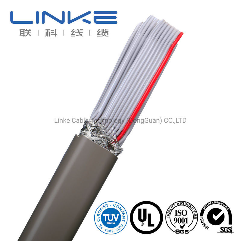 Spit Flat UL Kabel Listrik Dengan PVC Pipe Banding Bahan Dan 50 Inti 28AWG