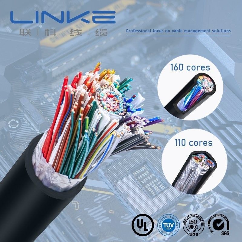 UL2464 22AWG *110c Kabel Multicore untuk Peralatan Elektronik dalam Bahan PVC Sheath Fleksibel Peralatan Jaket PVC Internal Wiring