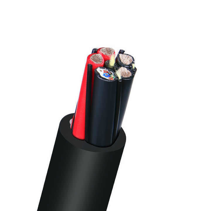 300/500V H05rn-F Karet Terisolasi dan Selubung Kontrol Tahan Minyak Industri dan Kabel Daya