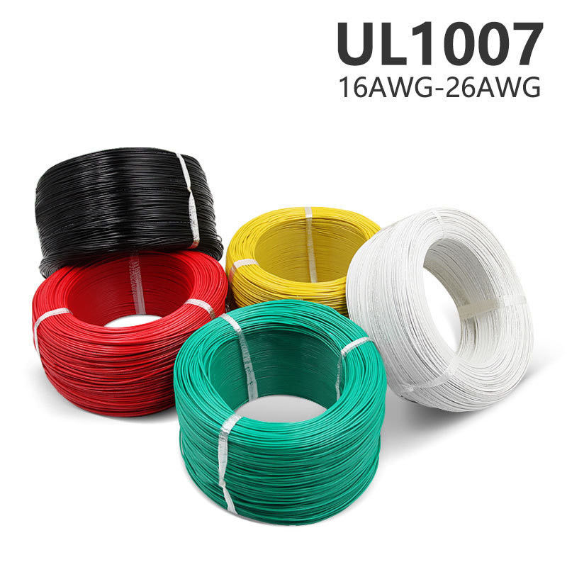 UL1007 tahan panas kawat terisolasi PVC 16-28 AWG Kabel tembaga kaleng dengan rentang suhu yang luas