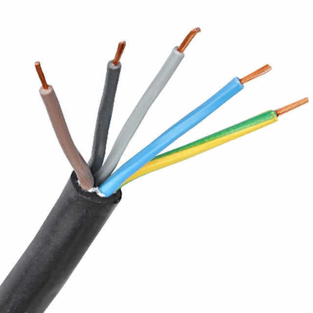 Kabel PVC Terisolasi 4 Inti 3*6+1*4 Fleksibel untuk Peralatan Listrik Rumah Tangga dan Industri