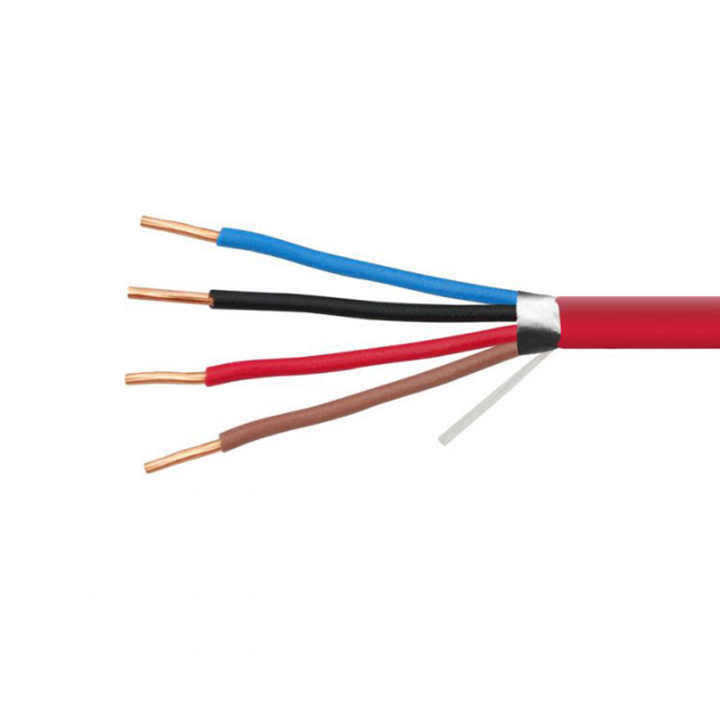Permintaan yang disesuaikan UL terdaftar terlindung 3 inti 2.5mm Kabel tahan api alarm kebakaran