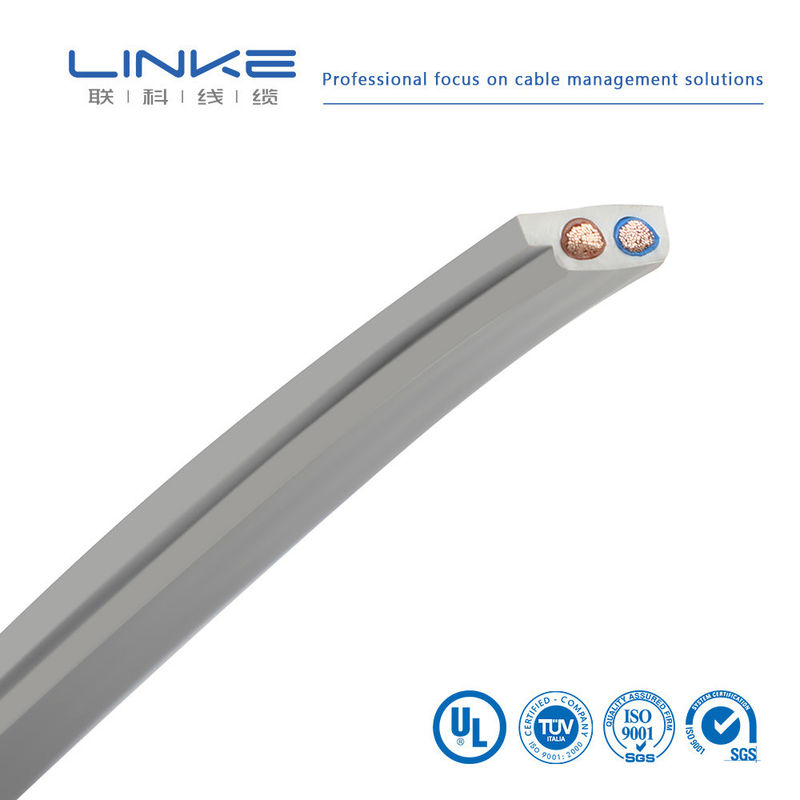 Semikonduktor Fleksibel Karet Flat 2 Core Power Wire Kabel dengan tembaga kaleng dan PVC Isolasi untuk aplikasi 300V