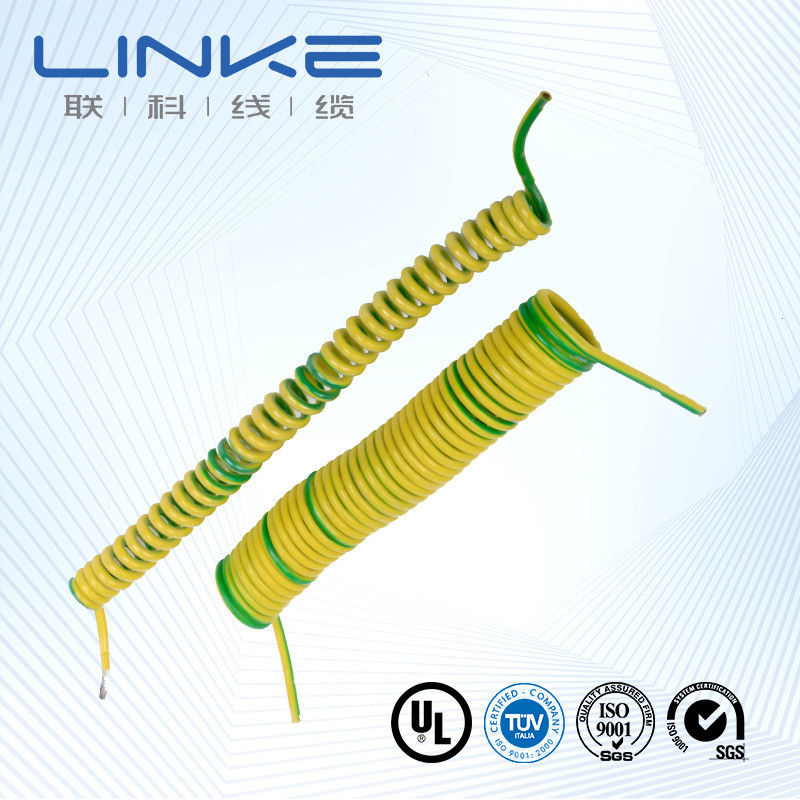 PUR Kabel Silikon Tegangan Rendah Spiral Coiled CCC Sertifikasi Untuk Robot