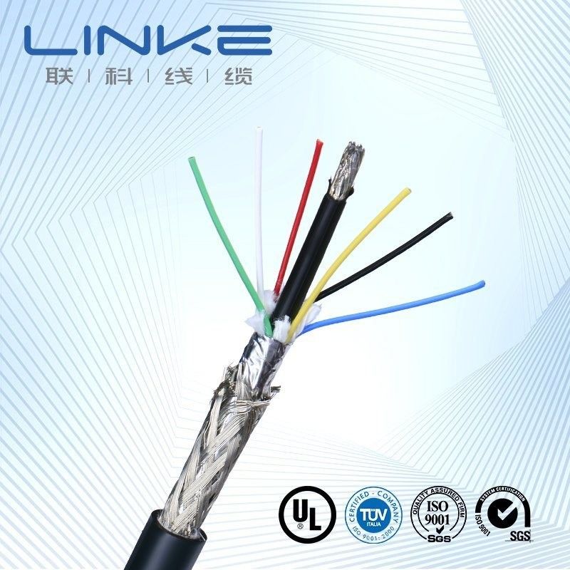 Kabel Kontrol Multi-Core Terlindung 26AWG 28AWG 4 Core Tembaga Kabel Sinyal Jacket PVC