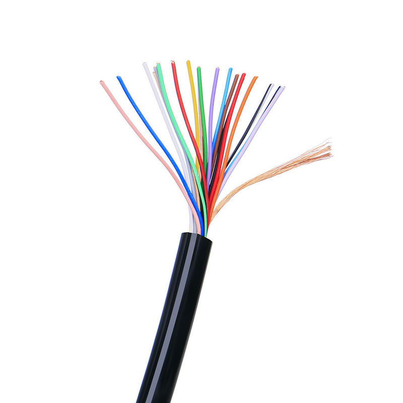 Kabel Kontrol Multi-Core Terlindung 26AWG 28AWG 4 Core Tembaga Kabel Sinyal Jacket PVC