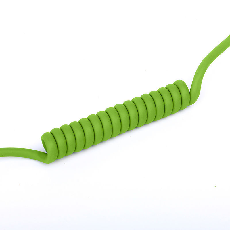 Kabel Robot Air Mata Karet Coil Silikon Spiral Coiled Power Spring untuk Coiling Lemes