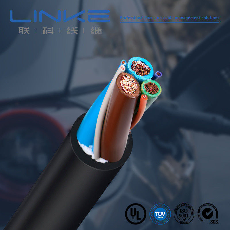 Kabel Pengisian Daya EV Inti Tembaga 600V 16AMP Kabel EV AC untuk Pengisian Daya Cepat