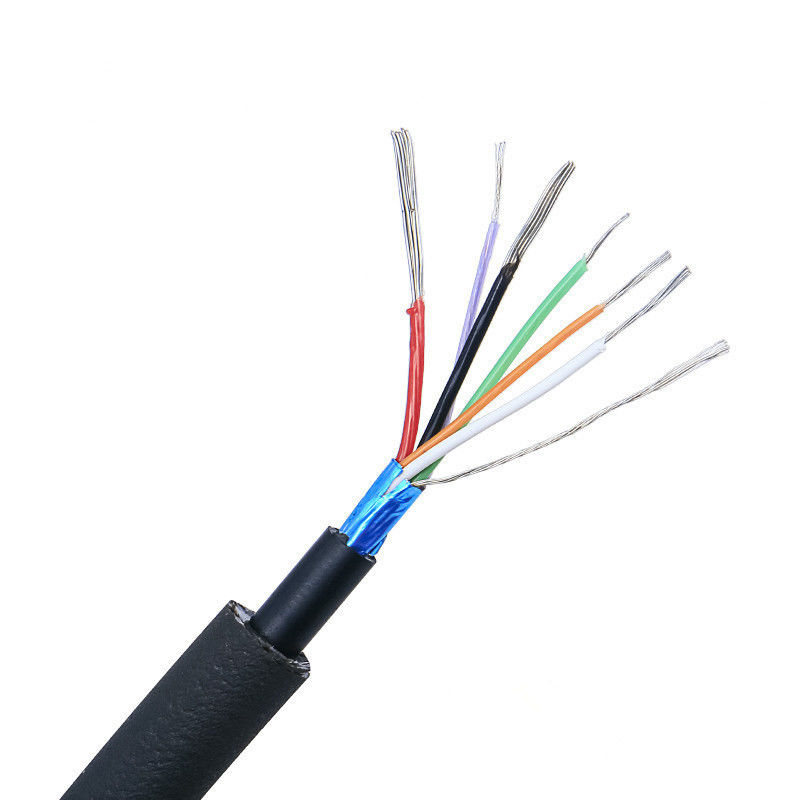 Kabel Terapung Multicore yang Disesuaikan dengan Daya Terapung Waterproof dan Konduktor Tembaga Kaleng untuk ROV Tether Dibawah Air