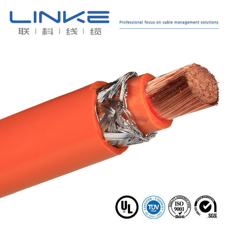 Kabel EV tembaga murni fleksibilitas tinggi, 10/16/25/35/50/70 mm persegi kabel baterai EV bertekanan tinggi inti tunggal