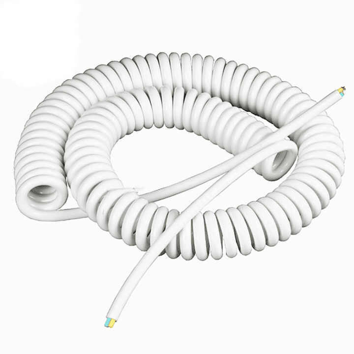 Tembaga kaleng PUR Jacket 300V Kabel spiral nominal Spring Coiled kawat untuk kontrol industri