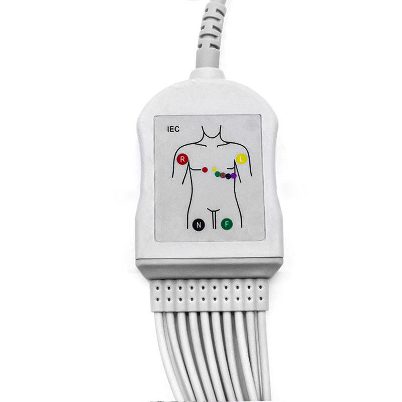 Kabel EKG TPU dengan inti tembaga kaleng dan pilihan kustomisasi untuk peralatan medis