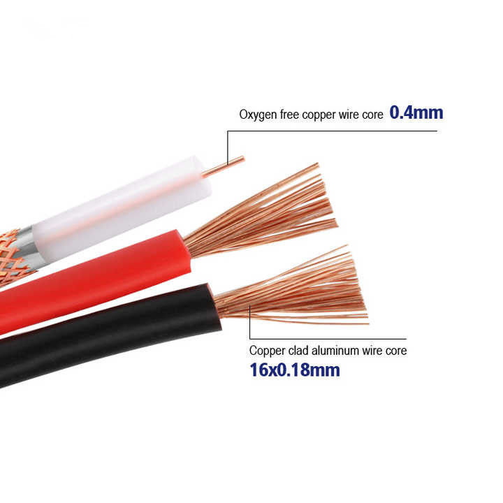 Kabel Koaksial Tembaga Bare 750hm 100 Meter Rg174 Kabel dengan Jacket PVC arus 300V