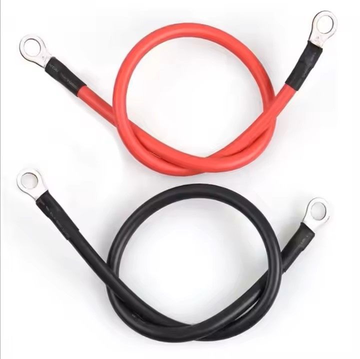 Kabel Baterai Custom AWG Hitam 2 Gauge Kawat Tembaga untuk Surya, Laut, Inverter