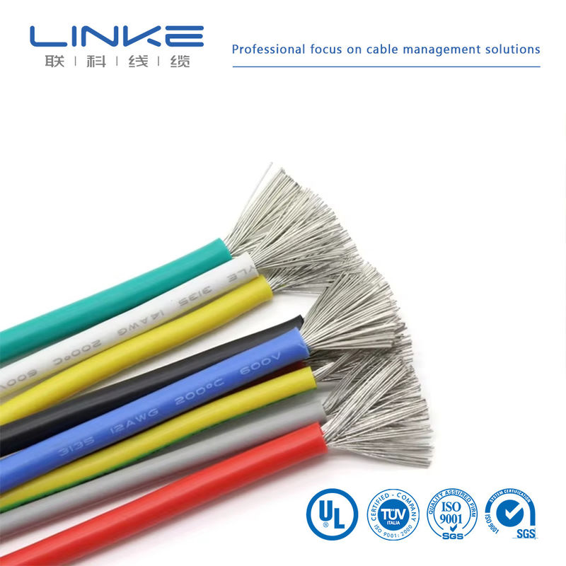 UL3135 Kawat Karet Silikon 30 28 26 24 22 20 18 16 14 12 10 AWG Kabel Pencahayaan Lampu Elektron Led Tembaga Lembut Terisolasi