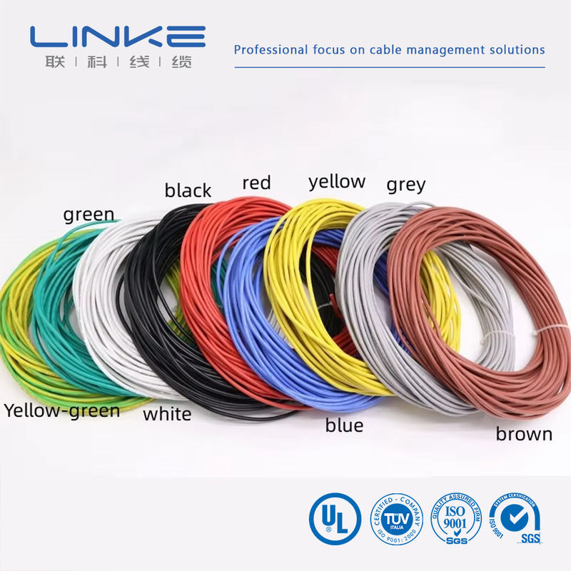 UL3135 Kawat Karet Silikon 30 28 26 24 22 20 18 16 14 12 10 AWG Kabel Pencahayaan Lampu Elektron Led Tembaga Lembut Terisolasi
