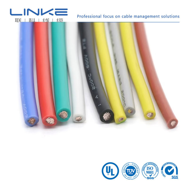 UL3135 Kawat Karet Silikon 30 28 26 24 22 20 18 16 14 12 10 AWG Kabel Pencahayaan Lampu Elektron Led Tembaga Lembut Terisolasi
