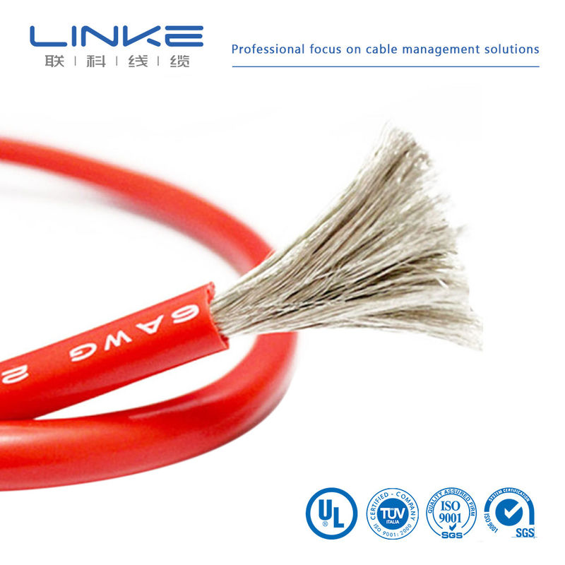 Kabel kawat silikon tembaga kaleng dengan fleksibilitas tinggi dan 500V tegangan kawat silikon tahan suhu tinggi