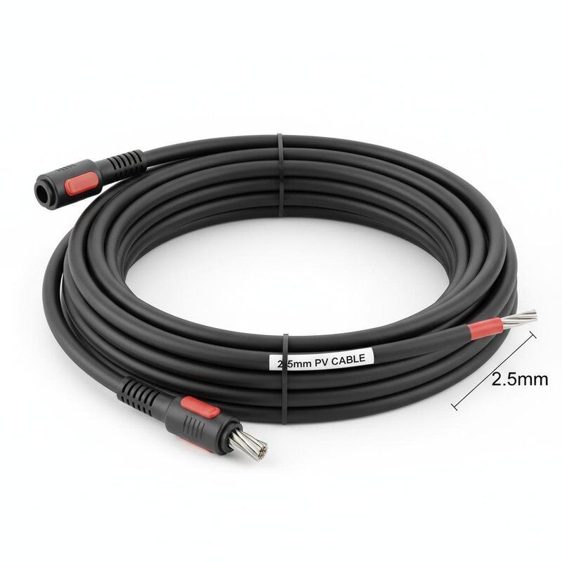 Peraturan Kabel PV 2.5mm Panel Surya DC Kabel Daya dengan Konduktor Tembaga Tined