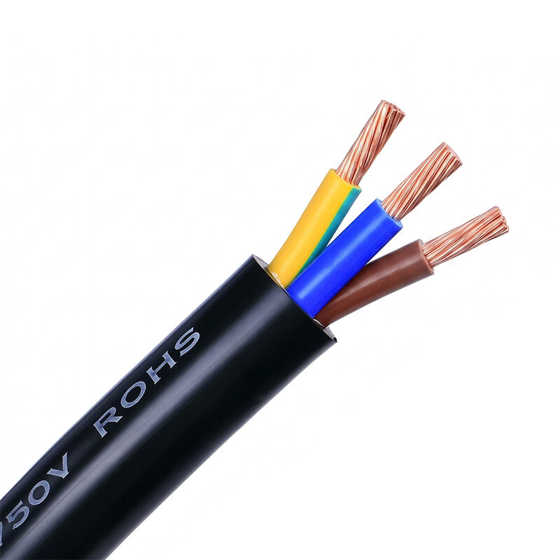 H05VV-F 3 Inti 6mm Kabel Daya Fleksibel Konduktor Tembaga Rantai halus PVC Lapisan Kabel Listrik Multicore