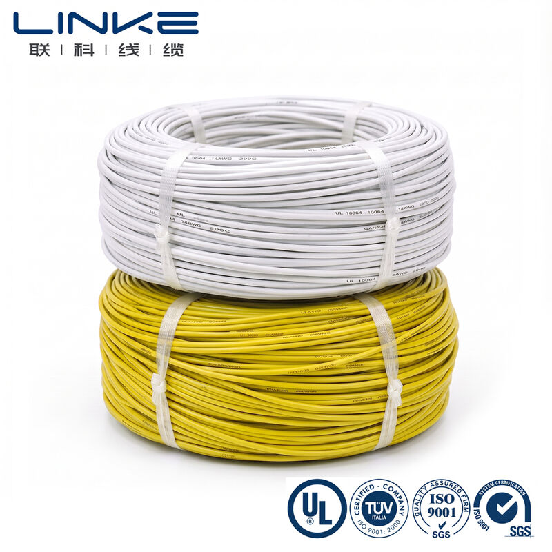UL10064 Tinggi suhu 105C 30V FEP terisolasi Tined Tembaga Hook-up Wire untuk Otomotif dan peralatan industri